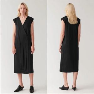 COS Black Wrap Front Dress
